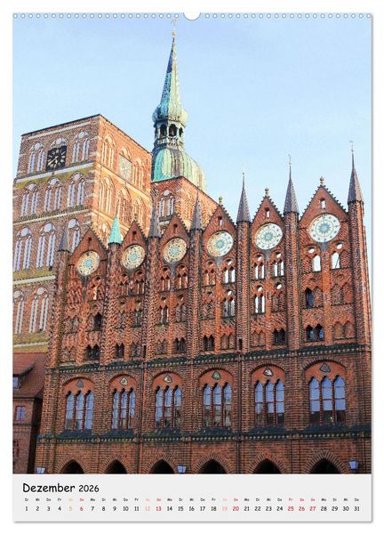 Produktbild: Stralsund - Altstadt und Hafen (Wandkalender 2026 DIN A2 hoch), CALVENDO Monatskalender