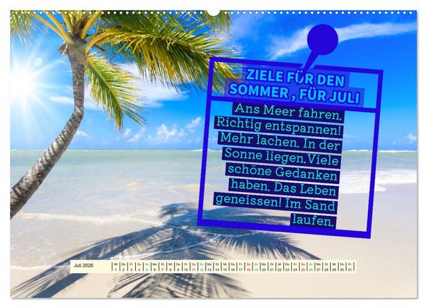 Produktbild: ZIELE Monat f&uuml;r Monat (hochwertiger Premium Wandkalender 2026 DIN A2 quer), Kunstdruck in Hochglanz