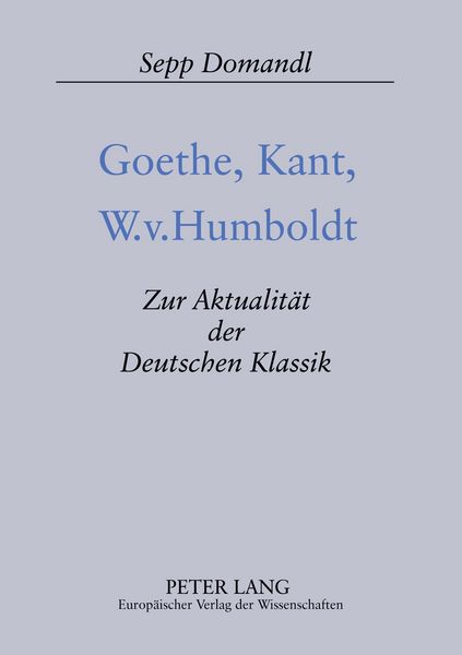 Produktbild: Goethe, Kant, W.v. Humboldt
