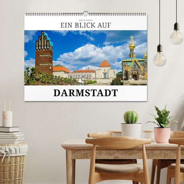 Produktbild: Ein Blick auf Darmstadt in Farbe (Wandkalender 2027 DIN A2 quer), CALVENDO Monatskalender