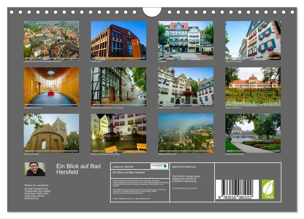 Produktbild: Ein Blick auf Bad Hersfeld (Wandkalender 2026 DIN A4 quer), CALVENDO Monatskalender