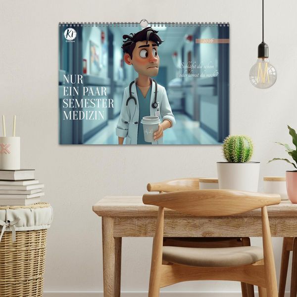 Produktbild: Nur ein paar Semester Medizin (Wandkalender 2026 DIN A3 quer), CALVENDO Monatskalender