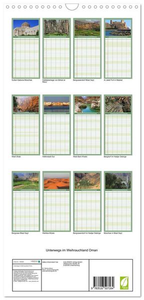 Produktbild: Familienplaner 2026 - Unterwegs im Weihrauchland Oman mit 5 Spalten (Wandkalender, 21 x 45 cm) CALVENDO