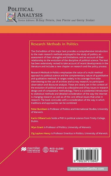 Produktbild: Research Methods in Politics