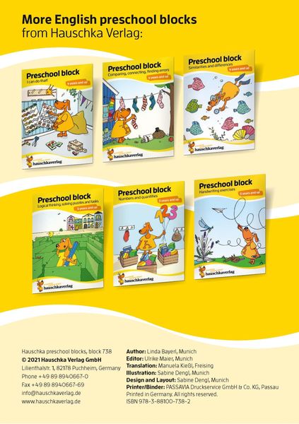 Kindergarten Activity Book from age 4 years - Shapes, colours, spot the difference - for kids, boy and girl