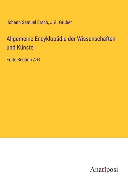 Produktbild: Allgemeine Encyklop&auml;die der Wissenschaften und K&uuml;nste