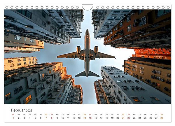 Produktbild: Flugzeuge - Stahlriesen am Himmel (Wandkalender 2026 DIN A4 quer), CALVENDO Monatskalender