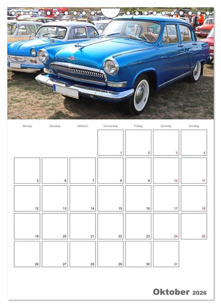 Produktbild: Ost-Oldtimer in Magdeburg (Wandkalender 2026 DIN A4 hoch), CALVENDO Monatskalender