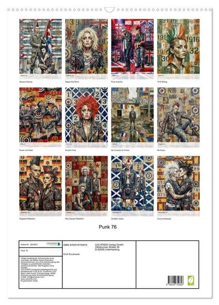 Produktbild: Punk 76 (Wandkalender 2027 DIN A2 hoch), CALVENDO Monatskalender