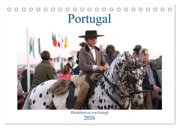 Produktbild: Portugal - Pferdefestival von Goleg&atilde; (Tischkalender 2026 DIN A5 quer), CALVENDO Monatskalender