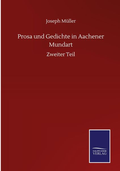 Produktbild: Prosa und Gedichte in Aachener Mundart
