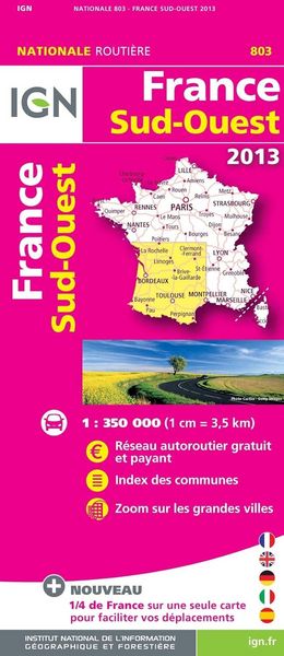 Produktbild: France Sud-Ouest 1 : 350 000