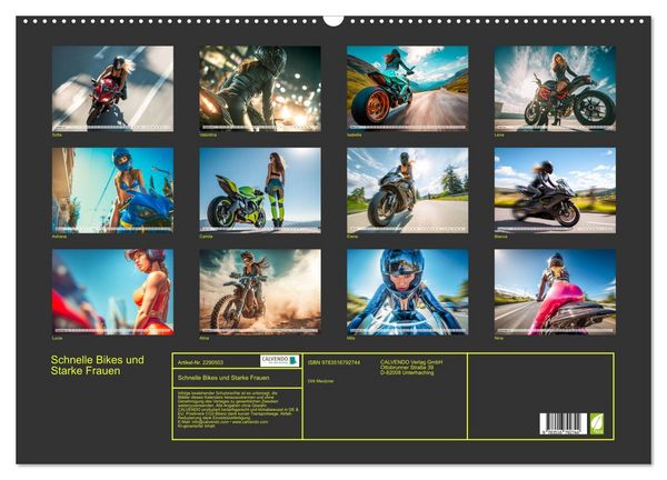Produktbild: Schnelle Bikes und Starke Frauen (Wandkalender 2027 DIN A2 quer), CALVENDO Monatskalender