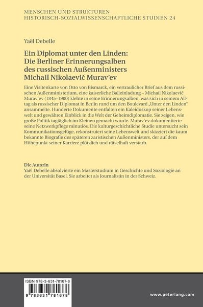 Ein Diplomat unter den Linden: Die Berliner Erinnerungsalben des russischen Außenministers Michail Nikolaevič Murav’ev (1845-1900)