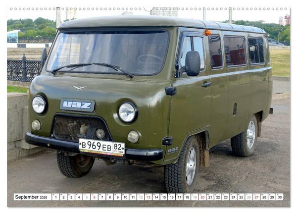 Produktbild: Auto-Legende UAZ-452 - Russlands Brotlaib auf R&auml;dern (hochwertiger Premium Wandkalender 2026 DIN A2 quer), Kunstdruck in Hochglanz