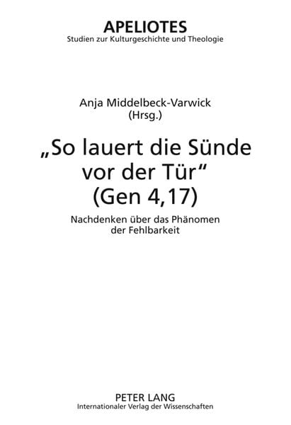 Produktbild: &laquo;So lauert die Suende vor der Tuer&raquo; (Gen 4,17)