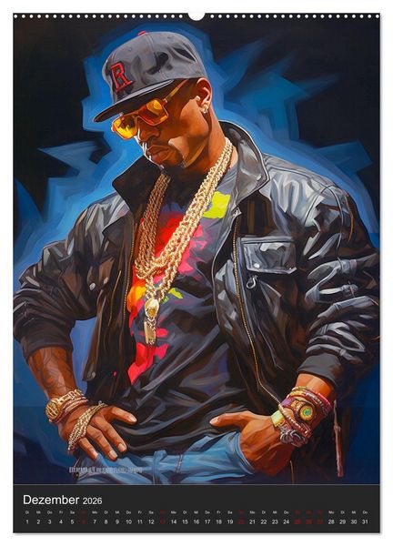 Produktbild: Rap Kings. Paintings im Streetwear-Charme (Wandkalender 2026 DIN A2 hoch), CALVENDO Monatskalender