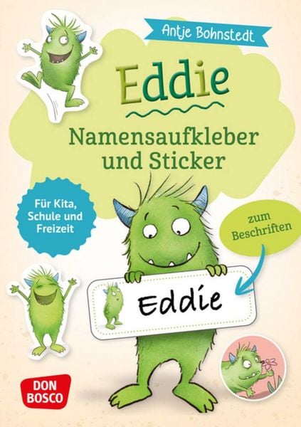 Produktbild: Eddie-Namensaufkleber und Sticker f&uuml;r Kita, Schule und Freizeit