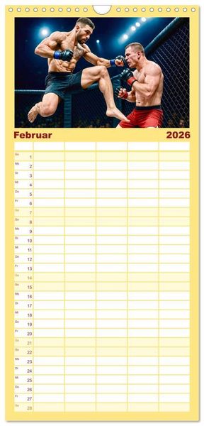 Produktbild: Familienplaner 2026 - MMA Mixed Martial Arts mit 5 Spalten (Wandkalender, 21 x 45 cm) CALVENDO
