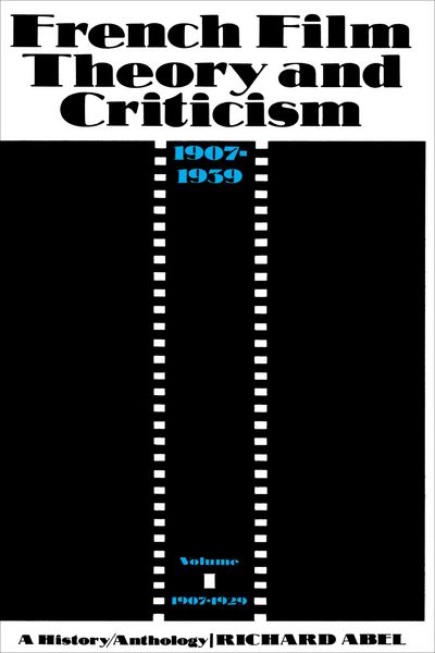 Produktbild: French Film Theory and Criticism, Volume 1