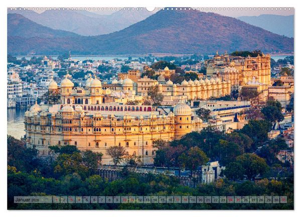 Produktbild: Indien Rajasthan: Unterwegs im Land der K&ouml;nige (hochwertiger Premium Wandkalender 2026 DIN A2 quer), Kunstdruck in Hochglanz