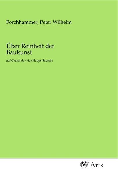 Produktbild: &Uuml;ber Reinheit der Baukunst