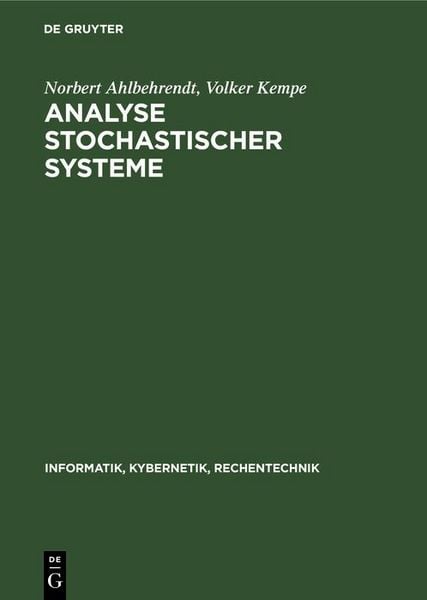 Produktbild: Analyse stochastischer Systeme