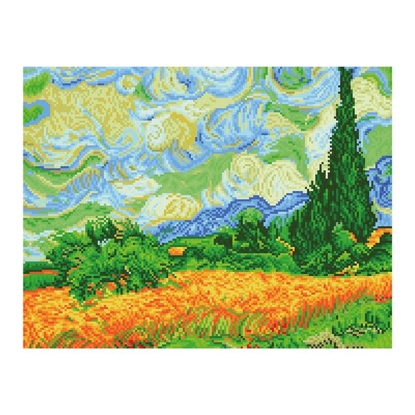 Produktbild: Diamond Dotz Weizenfeld mit Zypressen (Van Gogh)