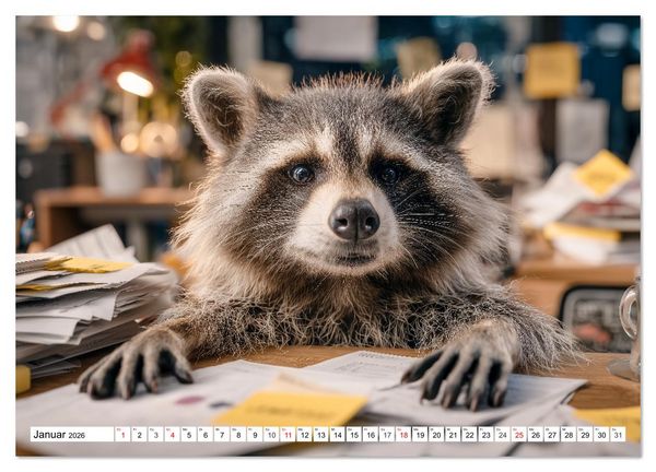 Produktbild: Die Chaos GmbH - Tierisch faule Kollegen (hochwertiger Premium Wandkalender 2026 DIN A2 quer), Kunstdruck in Hochglanz