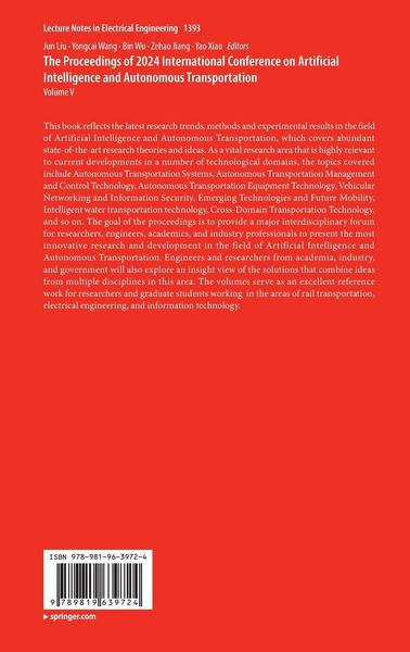Produktbild: The Proceedings of 2024 International Conference on Artificial Intelligence and Autonomous Transportation