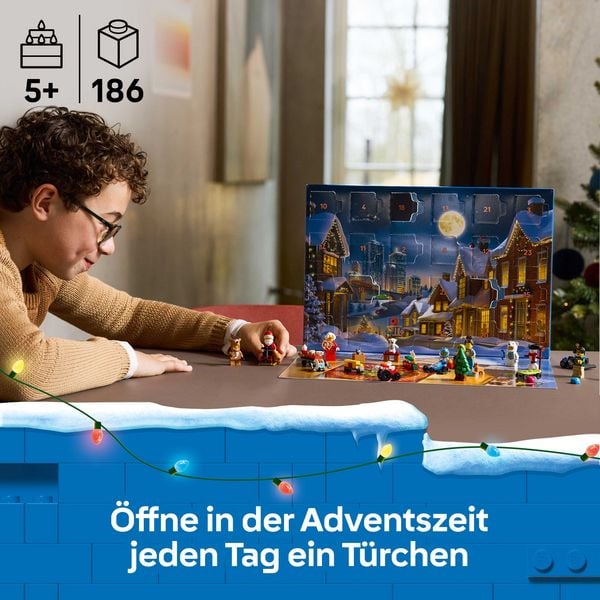 Produktbild: LEGO City 60475 Adventskalender 2025, Kinder Geschenk, Spielzeug ab 5