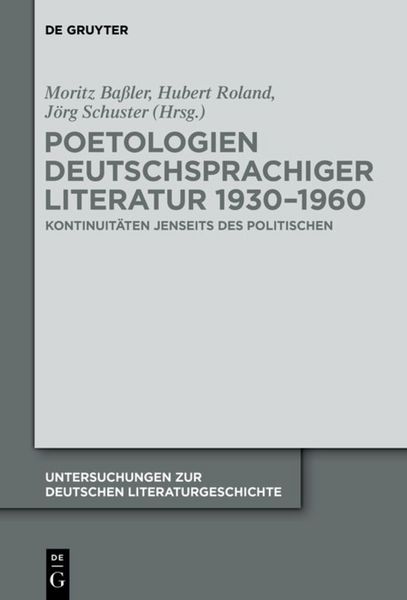 Produktbild: Poetologien deutschsprachiger Literatur 1930-1960