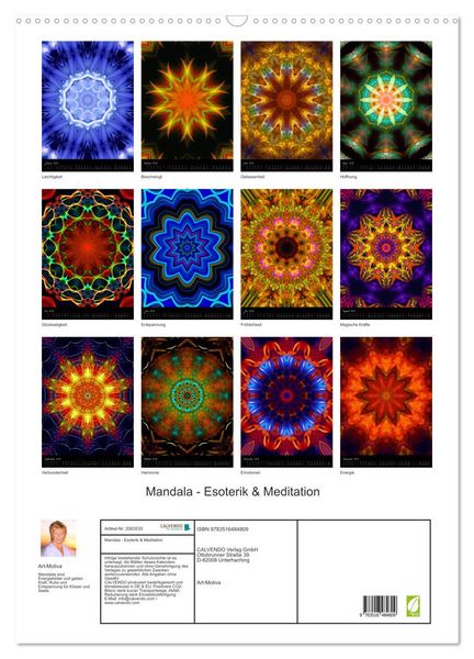 Produktbild: Mandala - Esoterik & Meditation (Wandkalender 2026 DIN A2 hoch), CALVENDO Monatskalender