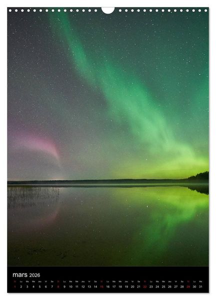 Produktbild: Aurora Borealis en Scandinavie (Calendrier mural 2026 DIN A3 horizontal), CALVENDO calendrier mensuel