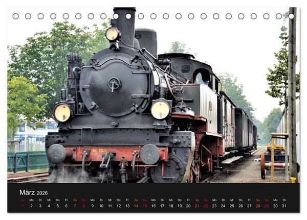 Produktbild: Dampflok-Nostalgie - 2026 schwergewichtige Lokomotiven (Tischkalender 2026 DIN A5 quer), CALVENDO Monatskalender