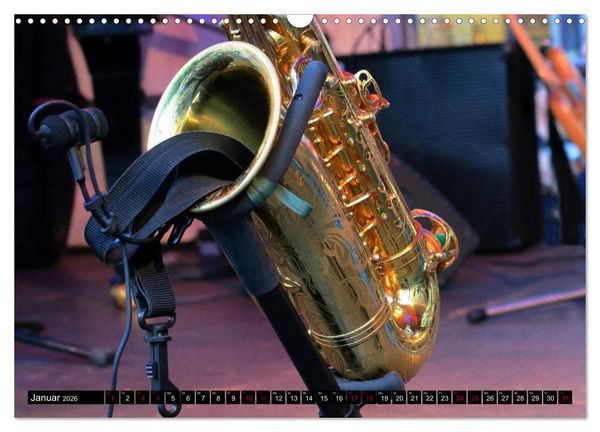 Produktbild: SAXOPHON - on stage (Wandkalender 2026 DIN A3 quer), CALVENDO Monatskalender