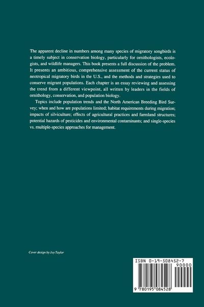 Produktbild: Ecology and Management of Neotropical Migratory Birds