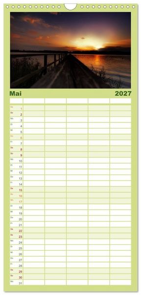 Produktbild: Familienplaner 2027 - Mecklenburgische Seenplatte - zum Tr&auml;umen sch&ouml;n mit 5 Spalten (Wandkalender, 21 x 45 cm) CALVENDO