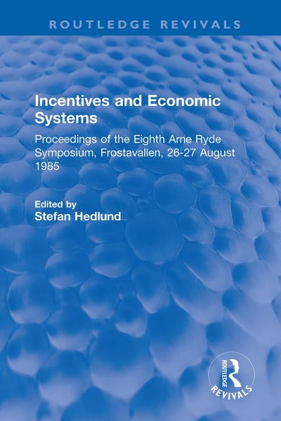 Produktbild: Incentives and Economic Systems