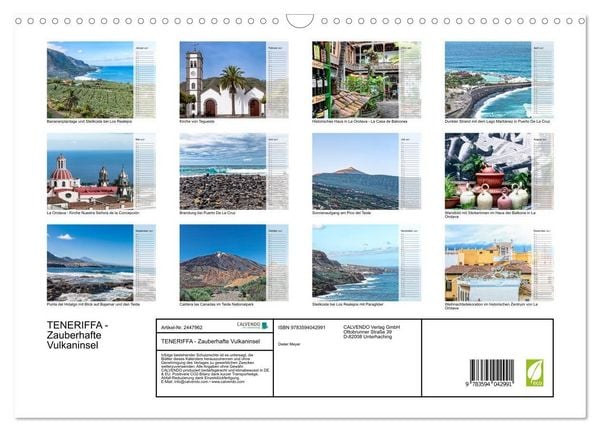 Produktbild: TENERIFFA - Zauberhafte Vulkaninsel (Wandkalender 2027 DIN A3 quer), CALVENDO Monatskalender