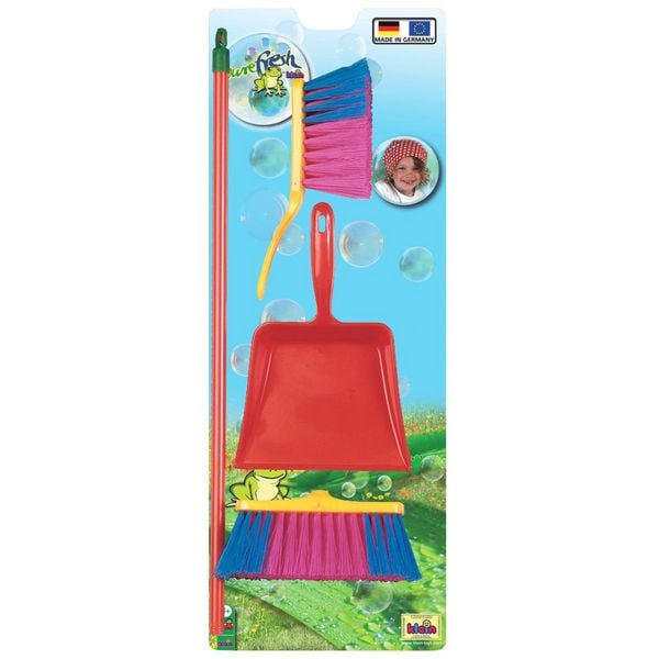 Kinder-Kehrgarnitur Besen Handfeger Schaufel 3 Teile