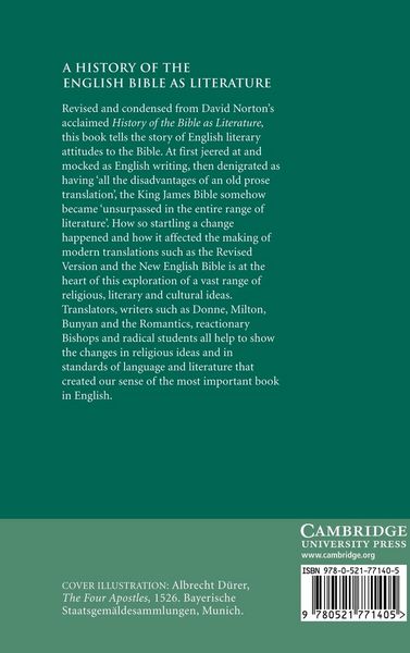 Produktbild: A History of the English Bible as Literature