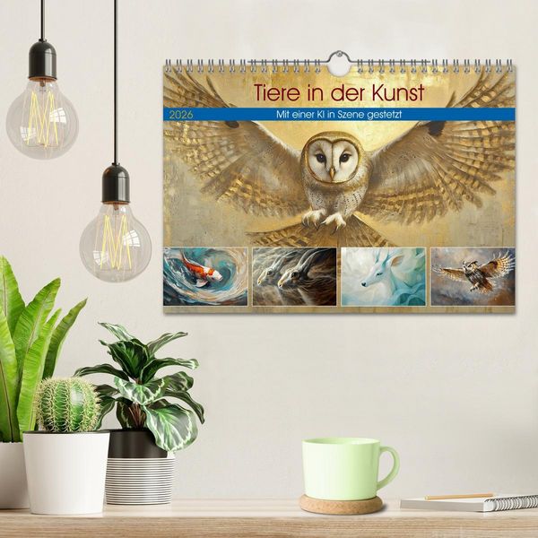 Produktbild: Tiere in der Kunst (Wandkalender 2026 DIN A4 quer), CALVENDO Monatskalender