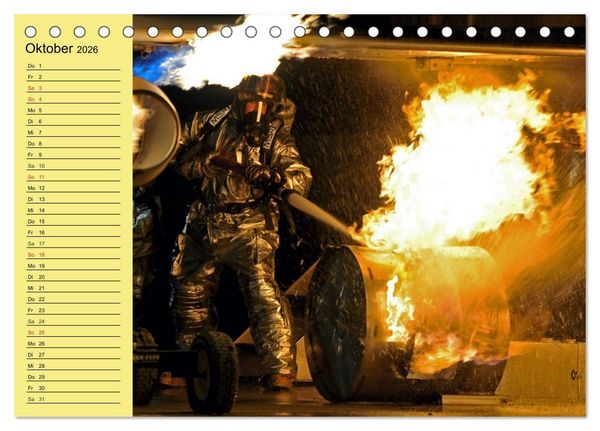 Produktbild: Die Feuerwehr. U.S. Firefighter im Einsatz (Tischkalender 2026 DIN A5 quer), CALVENDO Monatskalender