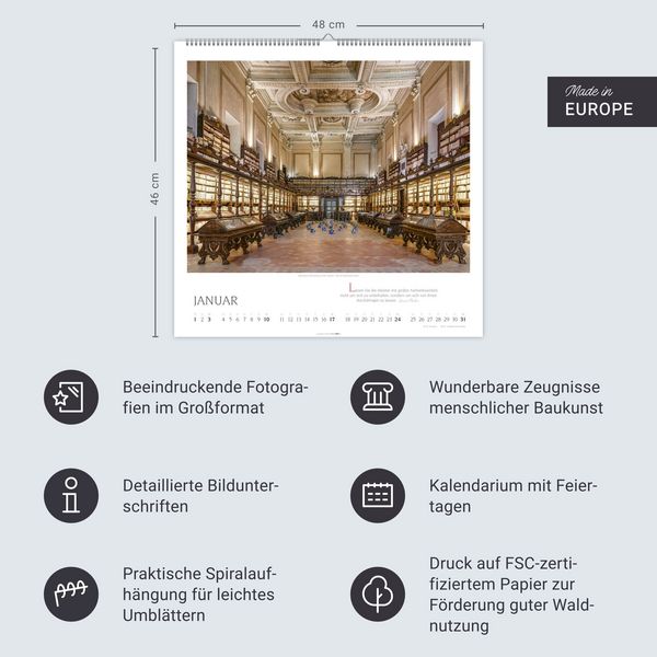 Produktbild: Welt der Bibliotheken Kalender 2027
