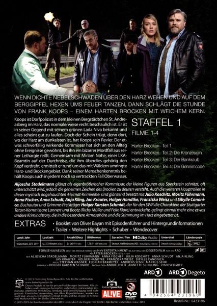 Produktbild: Harter Brocken - Erste Staffel: Filme 1-4 (Fernsehjuwelen) [2 DVDs]