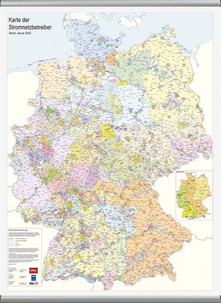 Produktbild: Karte der Stromnetzbetreiber 2025