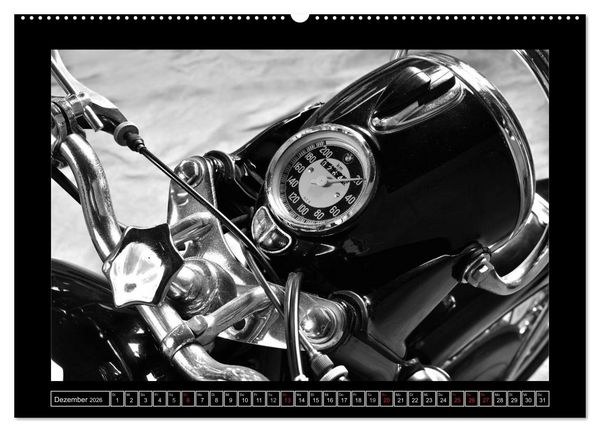 Produktbild: BMW R69S in schwarzweiss (Wandkalender 2026 DIN A2 quer), CALVENDO Monatskalender