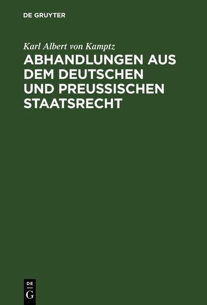 Produktbild: Abhandlungen aus dem Deutschen und Preu&szlig;ischen Staatsrecht