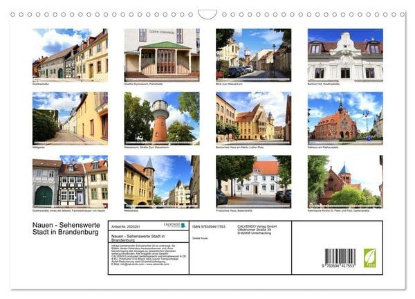Produktbild: Nauen - Sehenswerte Stadt in Brandenburg (Wandkalender 2027 DIN A3 quer), CALVENDO Monatskalender